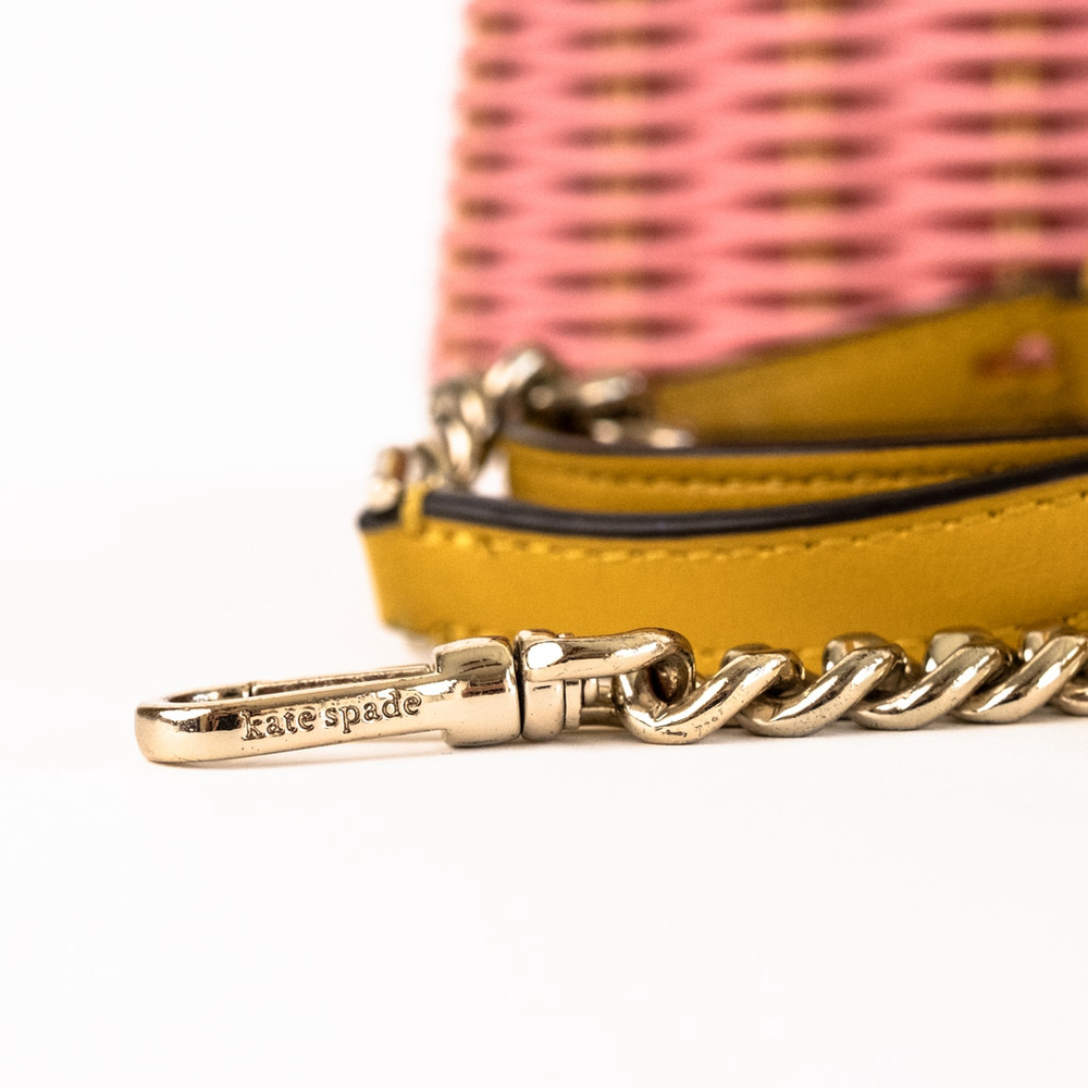 Kate Spade New York Romy Wicker Leather Trim Medium Top Handle Bag $358 - Picture 12 of 15